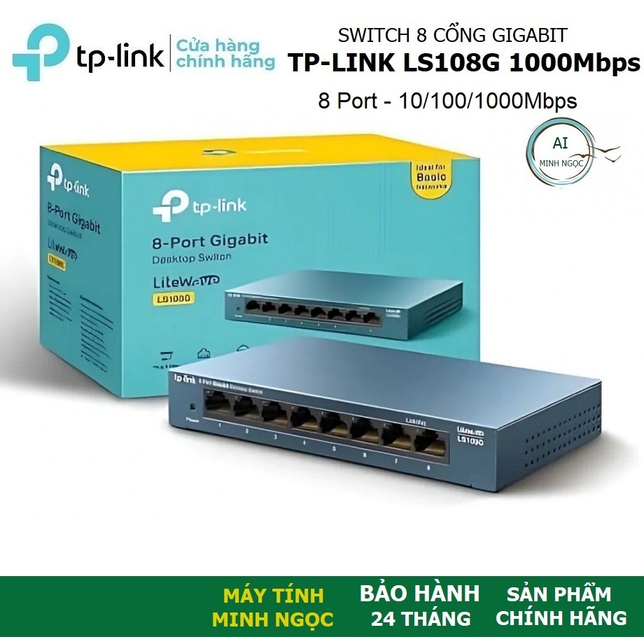 Switch 8 Cổng Tplink, Bộ Chia Mạng Lan 8 Cổng TPLink LS108G Gigabit 10/100/1000 Mbps (TL-LS108G)