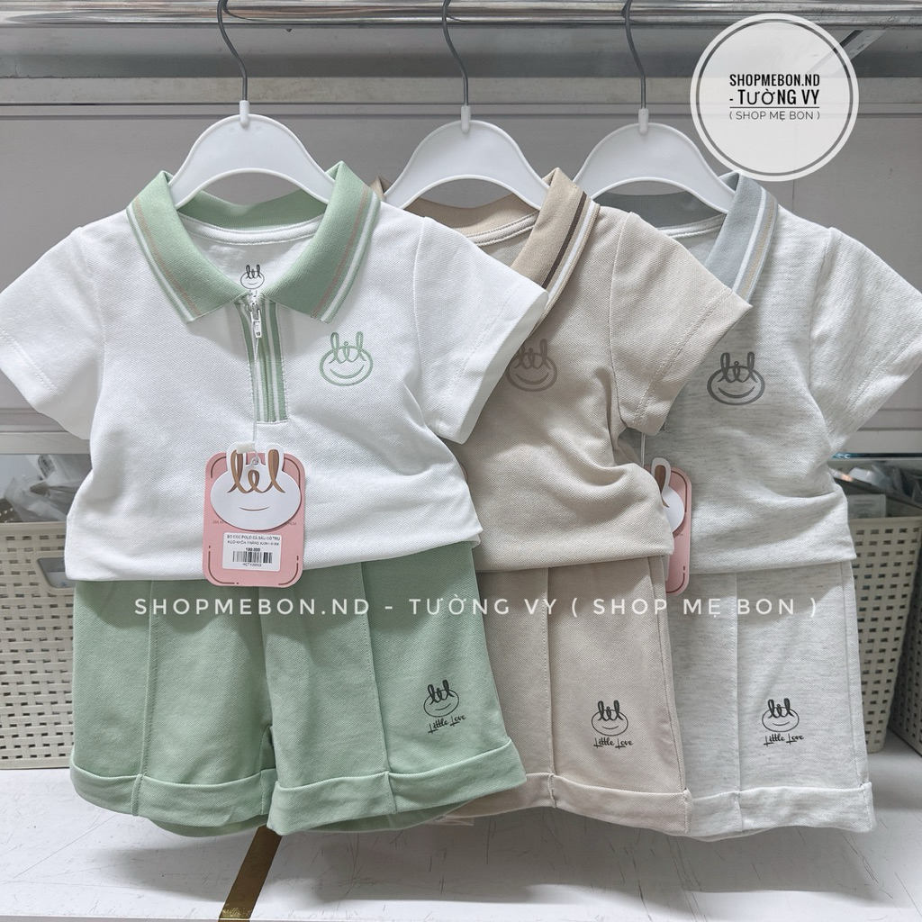 [ Lil - Little Love ] Bộ Lil cộc tay cổ Polo cho bé