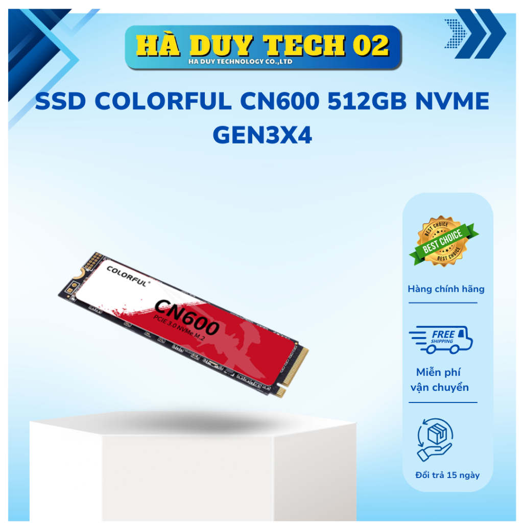 SSD COLORFUL CN600 512GB NVME GEN3X4 - Chính Hãng - Bảo Hành 36T - Ha Duy Tech