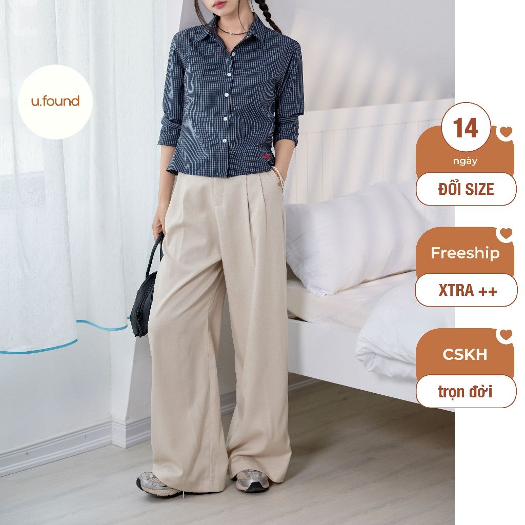 Quần suông ống rộng vải xước - Jami Pants - by ufo.thebasic