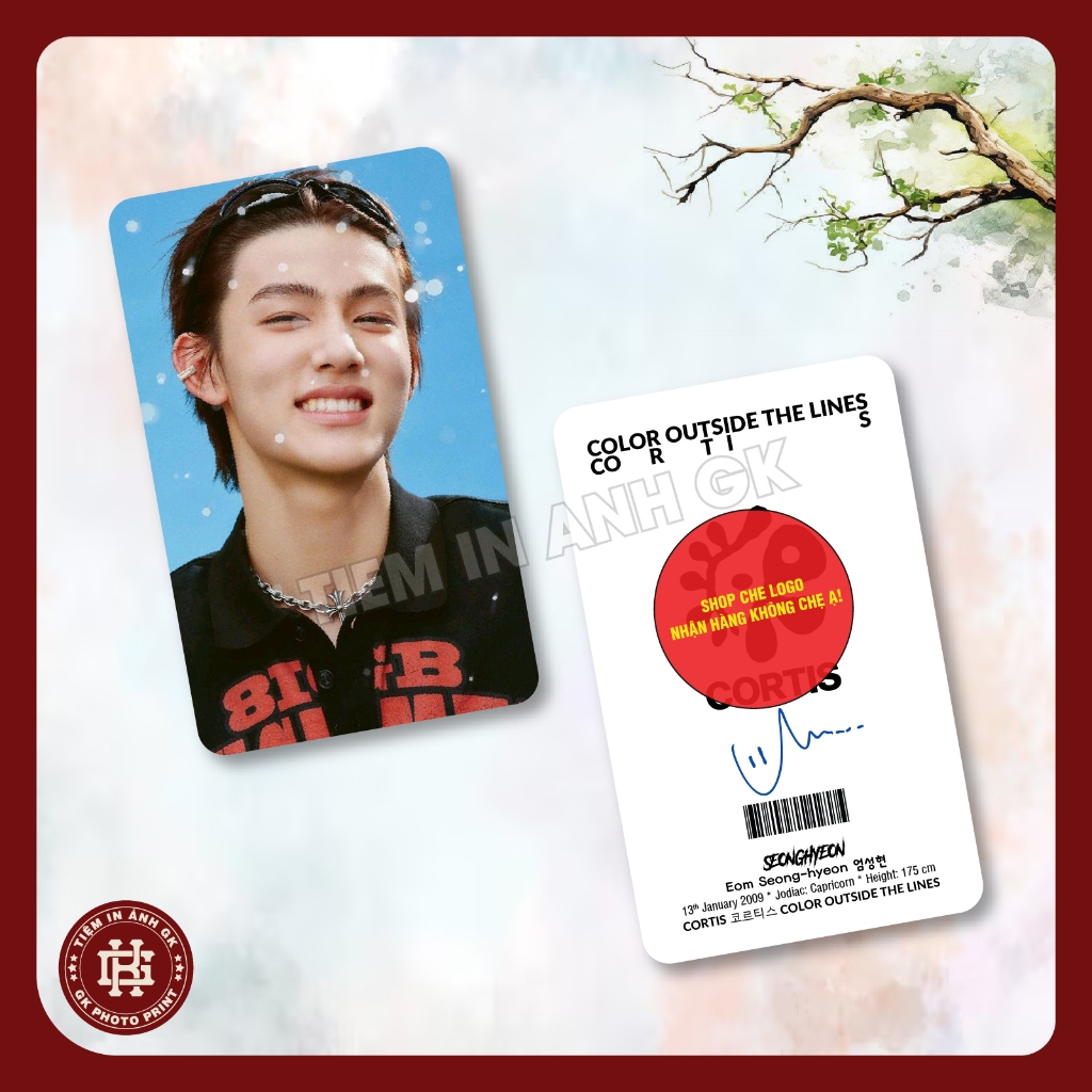Photocard Seonghyeon (P1) Eom Seong-hyeon 엄성현 Cortis 코르티스 Color Outside The Lines - Size 5.5x9cm