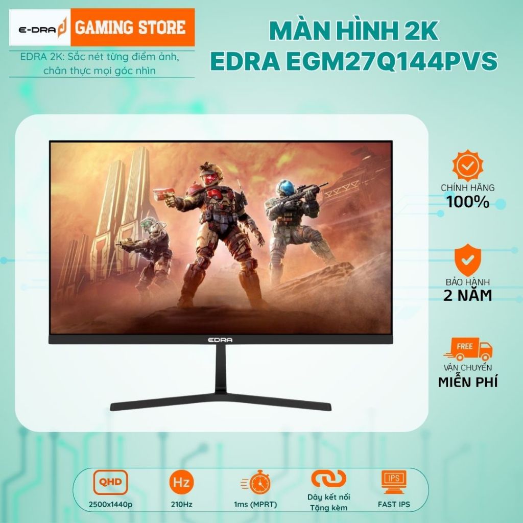 Màn hình Gaming, đồ họa 2K EGM27Q144PVS 27inch/Fast IPS/144Hz/1ms Edra Bảo Hành 24 Tháng | BigBuy360 - bigbuy360.vn