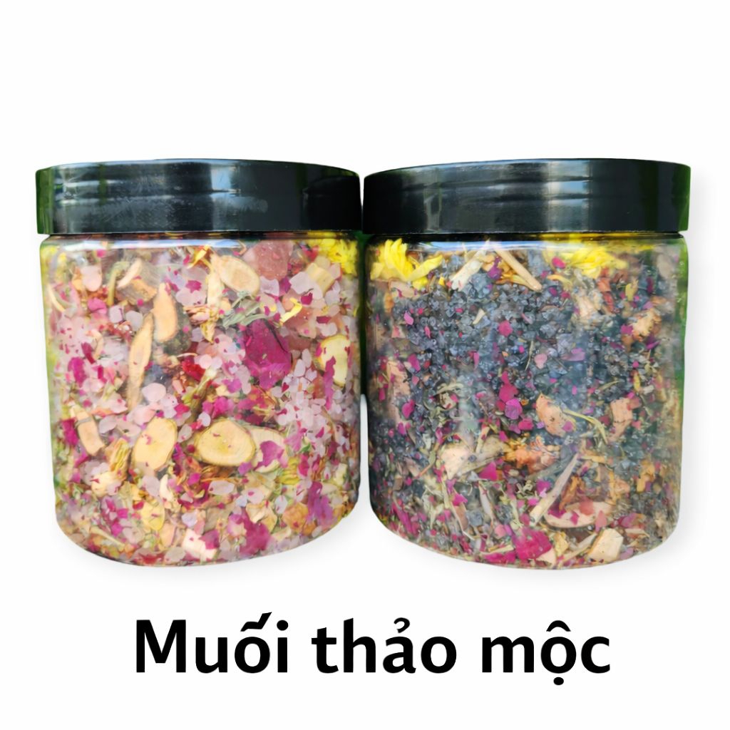 Muối Ngâm Chân Thảo Dược – Hồng Himalaya | Lá Lốt, Gừng, Sả, Quế, Ngải Cứu | Thư Giãn, Giảm Hôi Chân, Ngủ Ngon