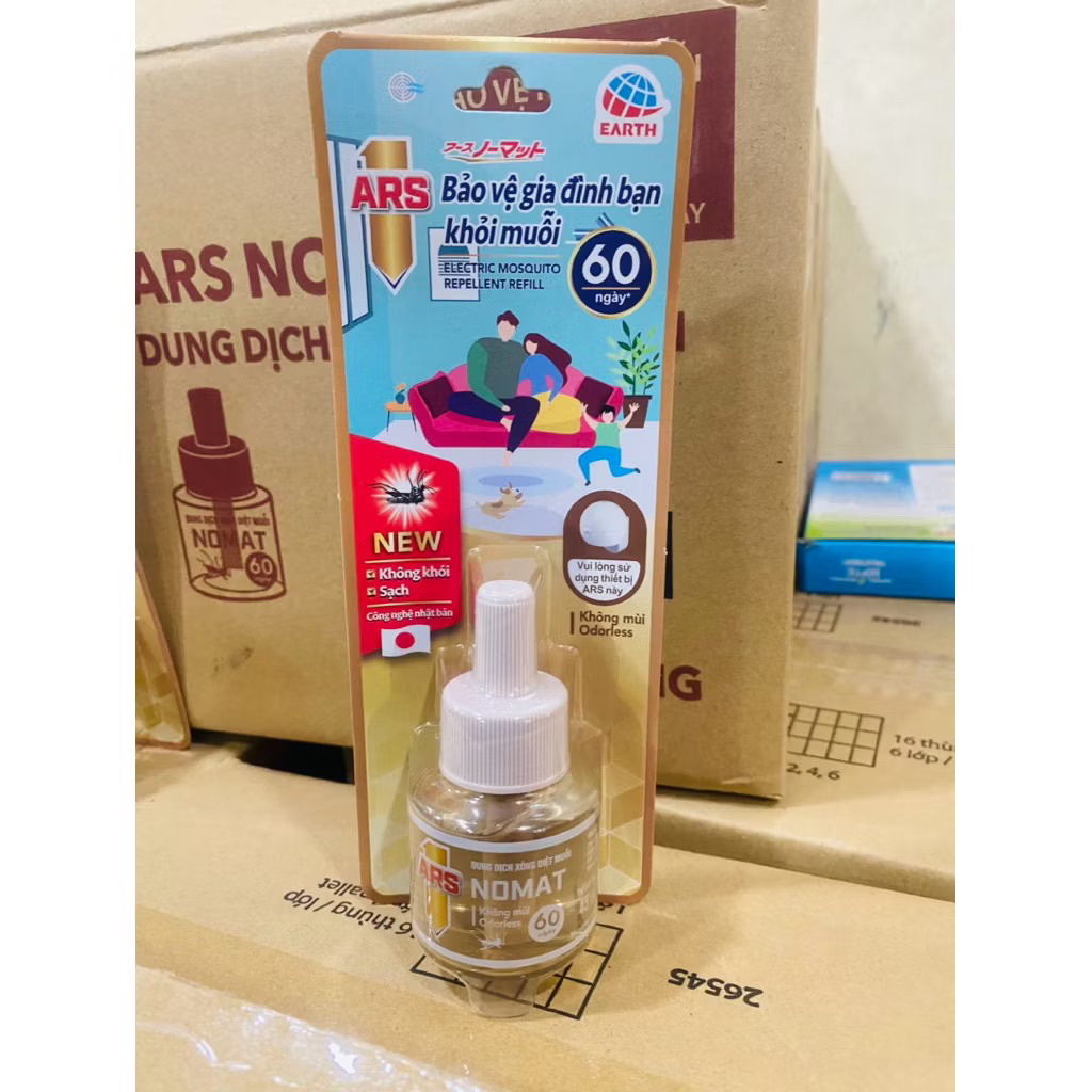 Thùng ( 24 hộp ) Tinh dầu Refill sử dụng cho bộ xông đuổi muỗi ARS Nomat P60 từ Nhật Bản
