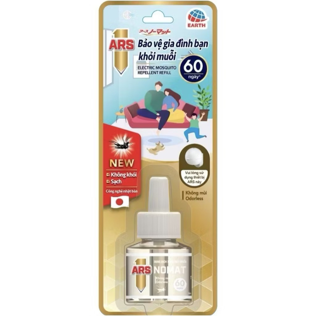 Combo 6/12/24 hộp Tinh dầu Refill sử dụng cho bộ xông đuổi muỗi ARS Nomat P60 từ Nhật Bản