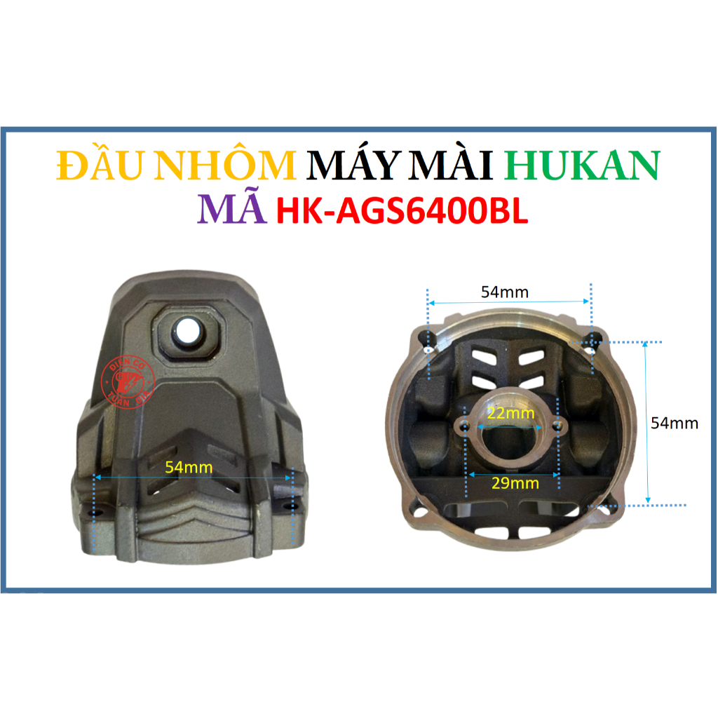 hukan 6400 - ĐẦU NHÔM MÁY MÀI GÓC PIN HUKAN MÃ 6400. tk