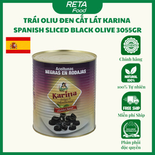 Trái oliu đen cắt lát Karina Spanish Sliced Black Olive 3055gr [Date 31-12-2026]