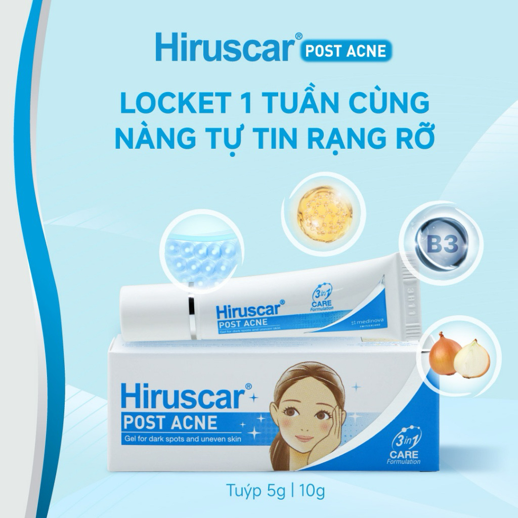 (HÀNG CTY) HIRUSCAR POST ACNE - LÀM MỜ SẸO THÂM, ĐẦY SẸO LÕM, NGĂN MỤN TÁI PHÁT