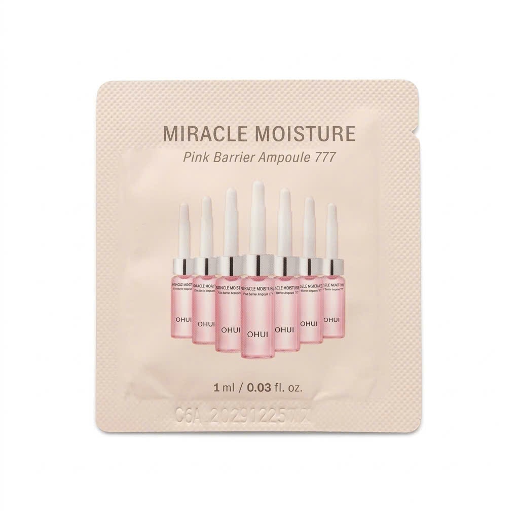 Combo Gói sample tinh chất 777 Ohui phục hồi tái tạo và căng bóng da - Miracle Moisture Ampoule Ohui 777 1ml