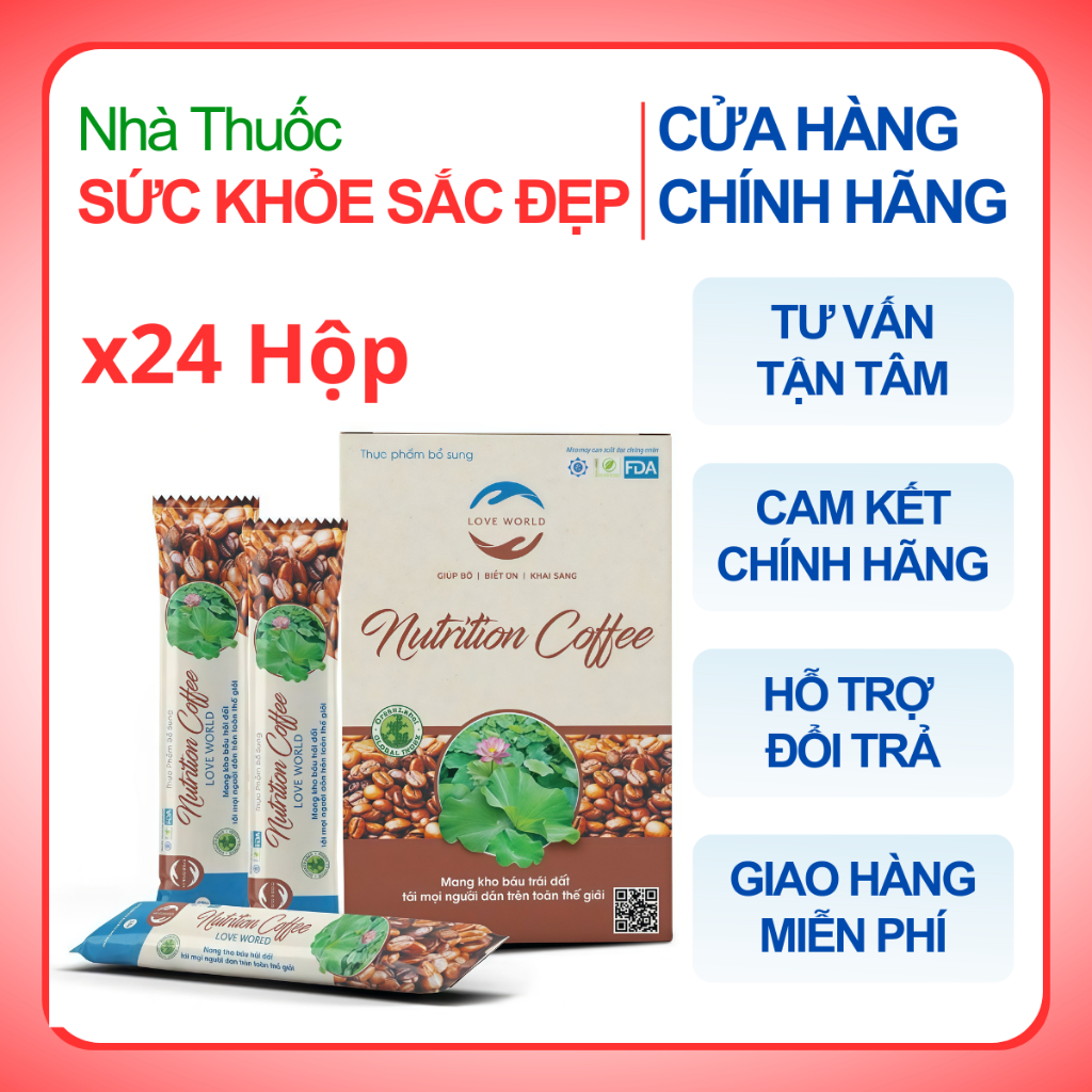 Nutrition Coffee Love World Cà phê dinh dưỡng - 15 Gói