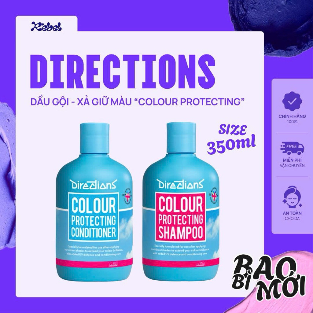 Dầu Gội Xả giữ màu “Colour Protecting” của Lariche Directions 350ML UK