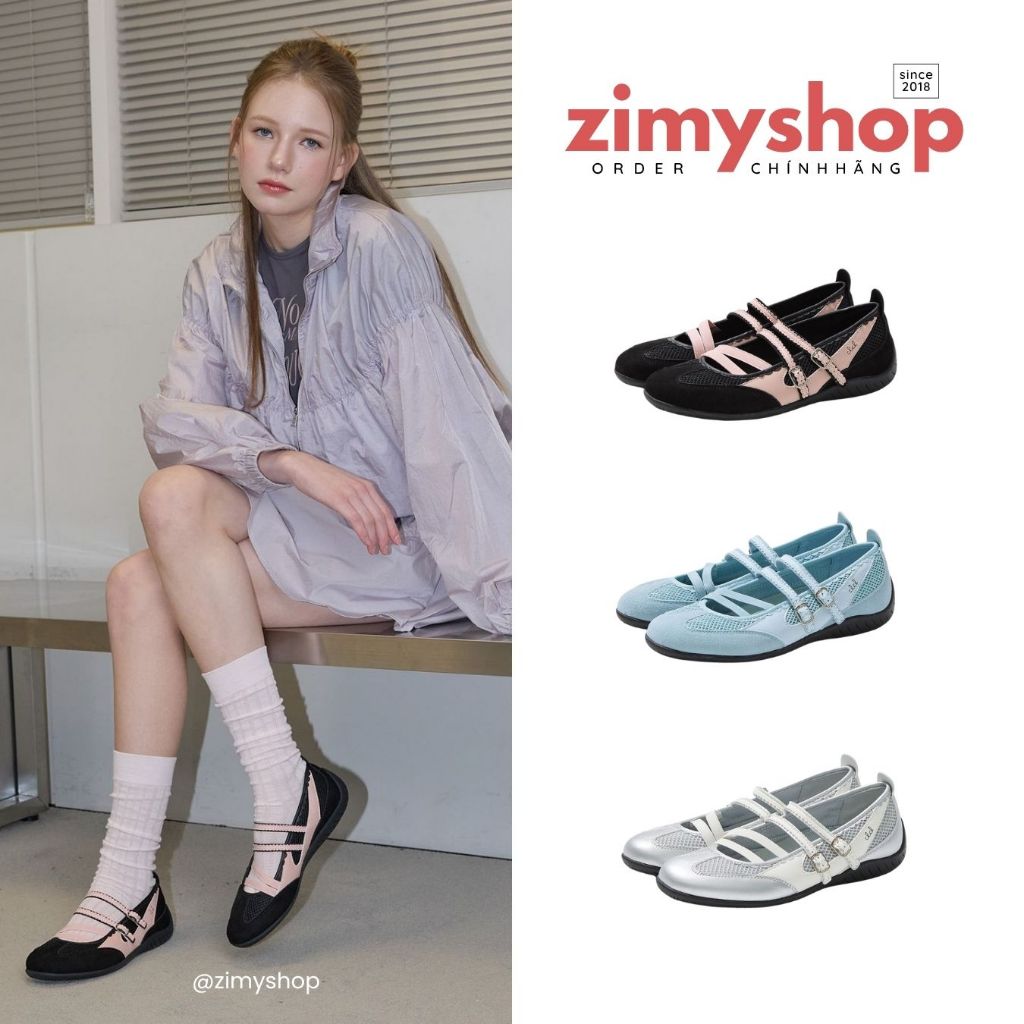 CHÍNH HÃNG GIÀY NUDGE STRAP FLAT SHOES - 3 COLORS CLCL HÀN QUỐC