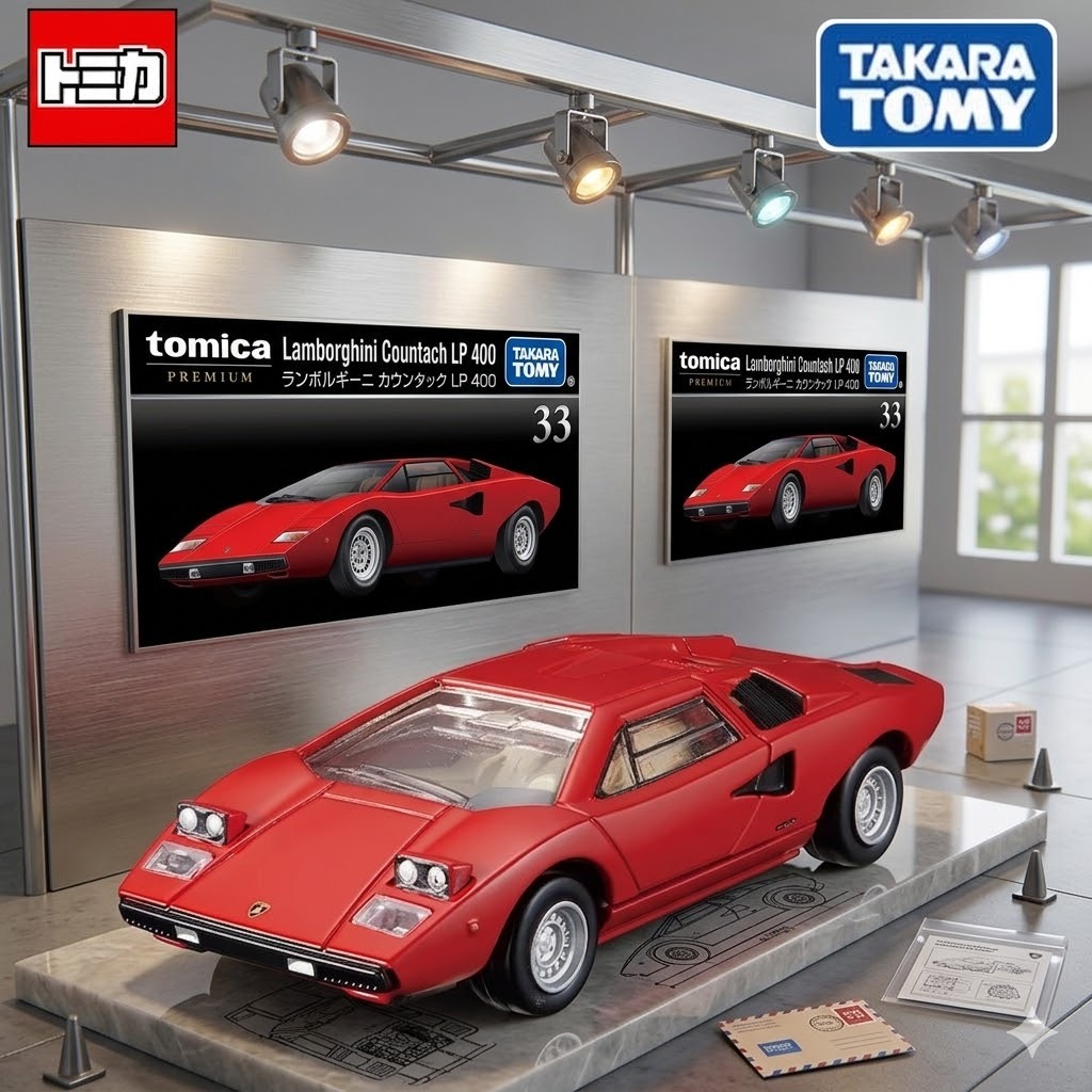 Mô Hình Xe Lamborghini Countach LP400 Tomica Premium No.33 Diecast Tỷ Lệ 1:64