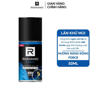 Lăn Khử Mùi Romano 50ml Cho Nam – Khử Mùi, Giảm Mồ Hôi, Hương Nước Hoa Thơm Lâu