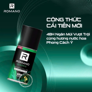 Lăn Khử Mùi Romano 50ml Cho Nam – Khử Mùi, Giảm Mồ Hôi, Hương Nước Hoa Thơm Lâu