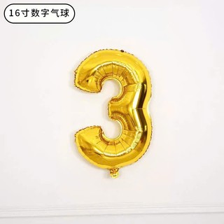 Bóng Số Trang Trí Sinh Nhật 40cm - Bóng Số Tuổi - Bong Bóng Chữ Số Size Nhỏ