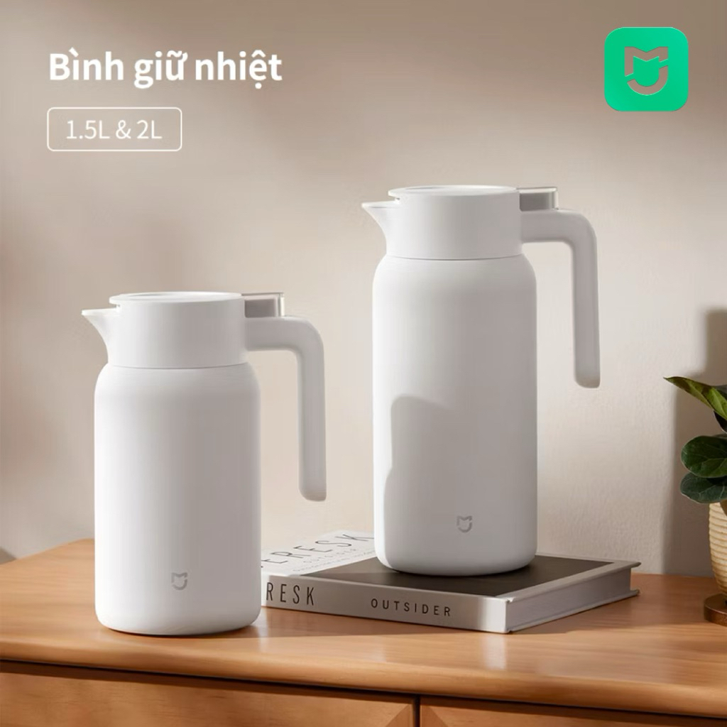Bình giữ nhiệt Mijia inox 316L dung tích 1,5L - 2L giữ nhiệt đến 12H