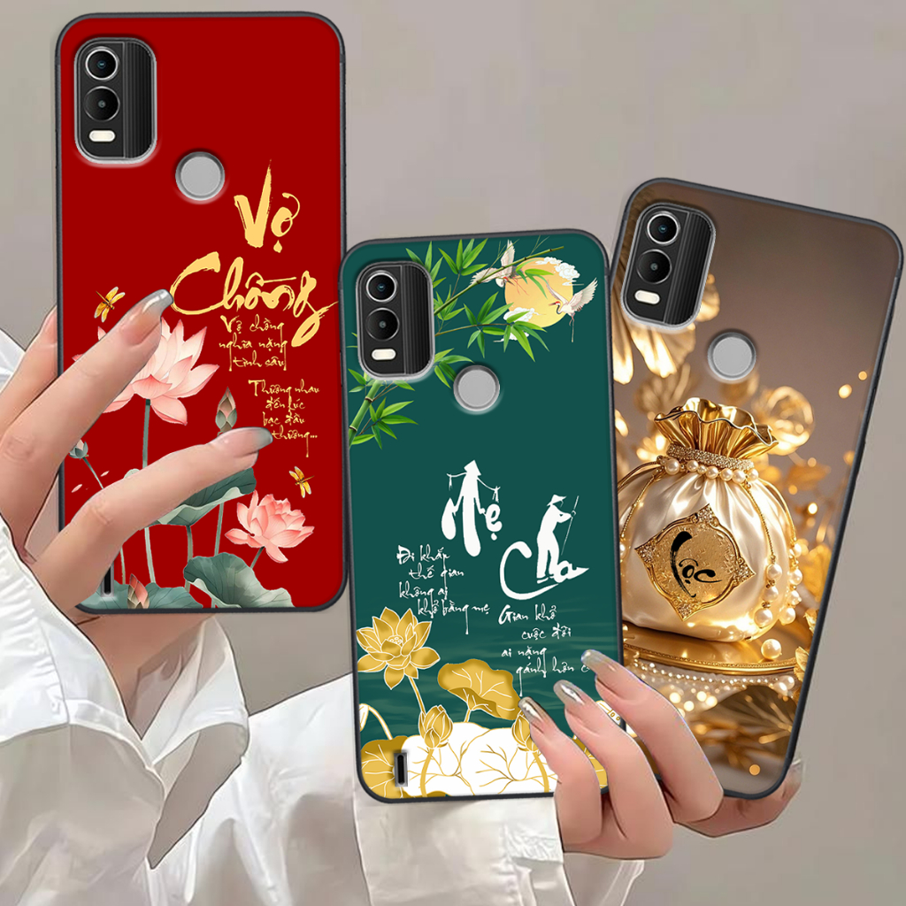 Ốp lưng nhựa cho NOKIA C21 PLUS / C21+ in hình bông sen ,cha mẹ, chữ lộc PHÚ QUÝ