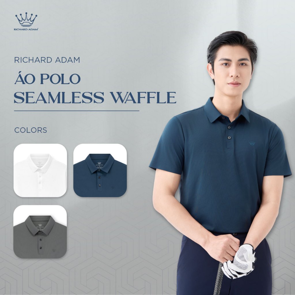 Áo Polo Nam Richard Adam Seamless Thun Lạnh Co Giãn, Thoáng Mát, Thấm Hút Tốt, Chống Nhăn PL250225