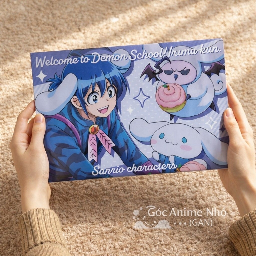 Poster nhựa Vào ma giới rồi đấy Iruma kun hợp tác Sanrio