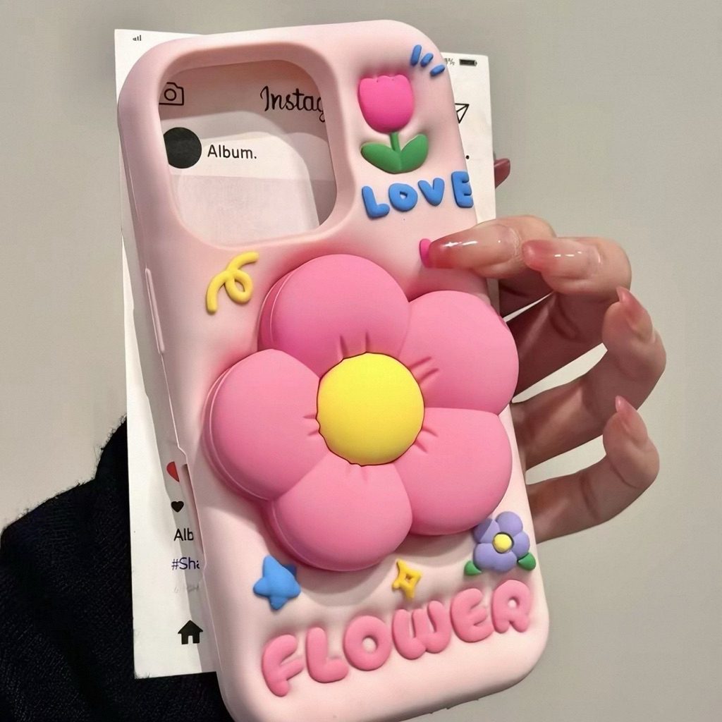 [ Hàng OD ] Ốp nổi hình bông hoa, có poket . Tương thích cho iphone 6spls-17promax