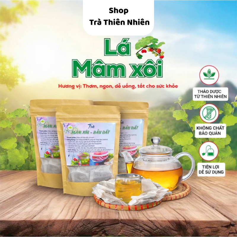 Trà Túi Lọc Lá Mâm Xôi Rừng Mix Cỏ Ngọt 45 Túi Lọc Hỗ Trợ Niêm Mạc, IVF, IUI