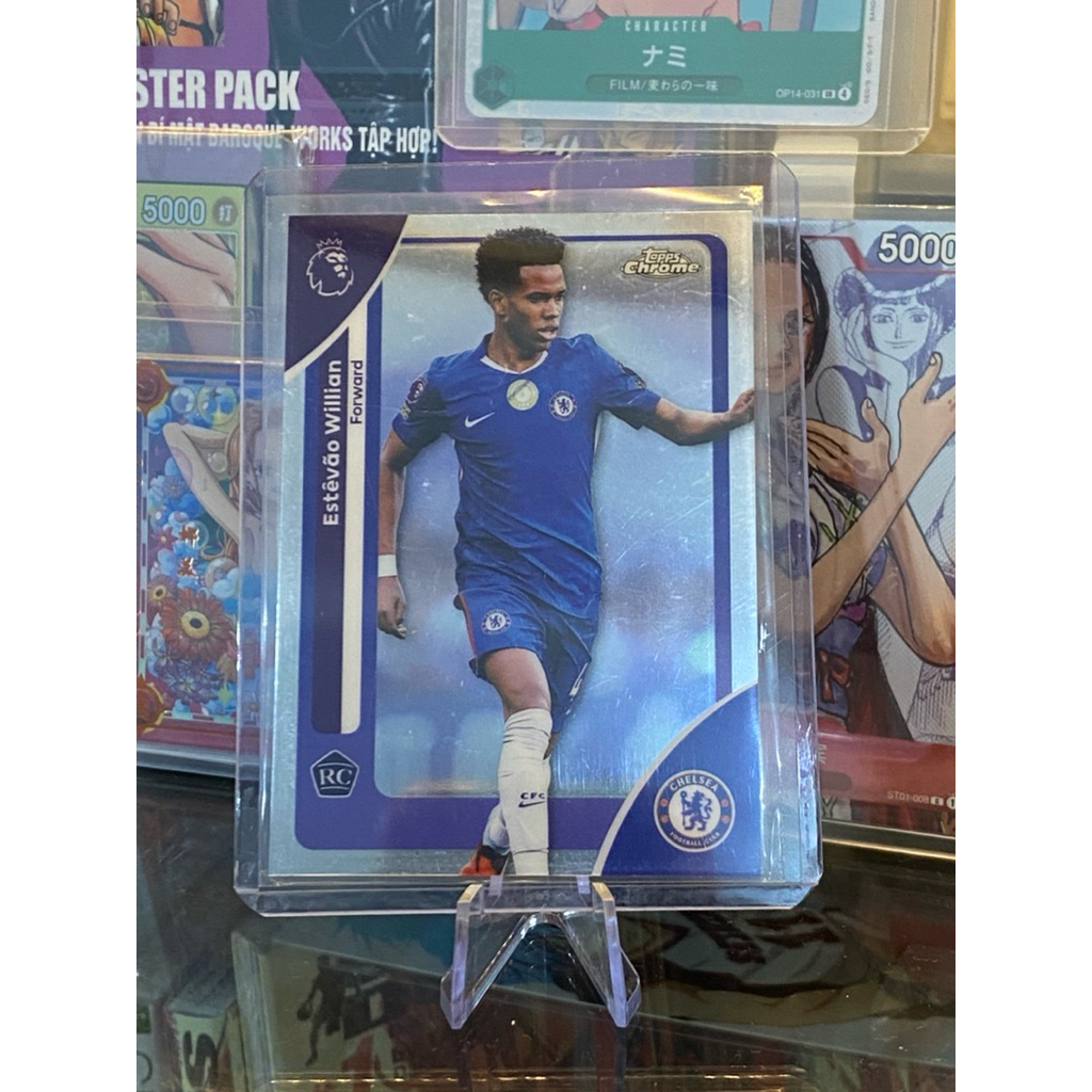 [SIÊU TÂN BINH CỰC HOT,HIẾM] Thẻ Cầu Thủ Estevao Topps Chrome EPL 2026 Chelsea RC Base Cứng