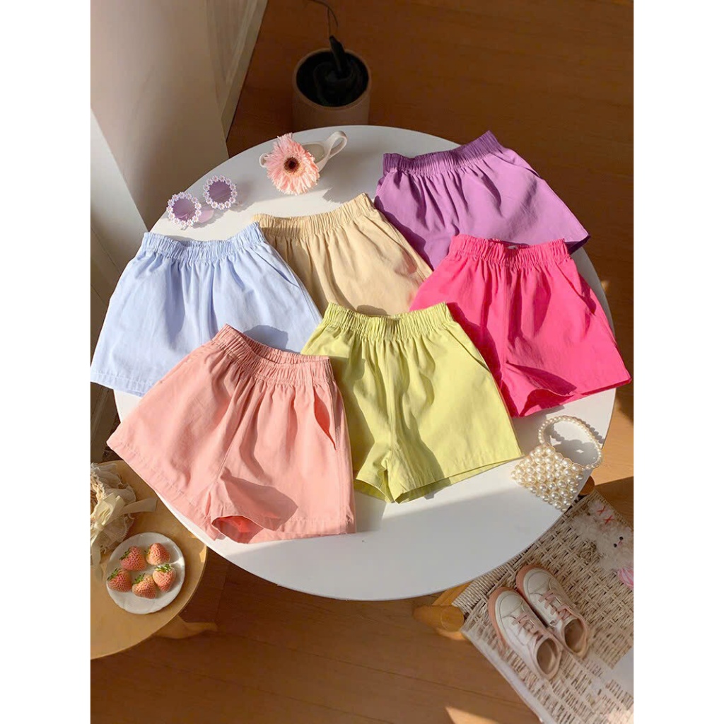 [Coco Tiny] Q8 - Quần short bé gái nhiều màu pastel xinh xắn – quần đùi bé gái chất cotton mềm mát, 