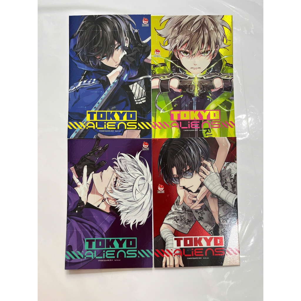 Set 4 Metalize Card Tokyo Aliens - Fes Japan Vietnam Festival 2026 - NXB Kim Đồng