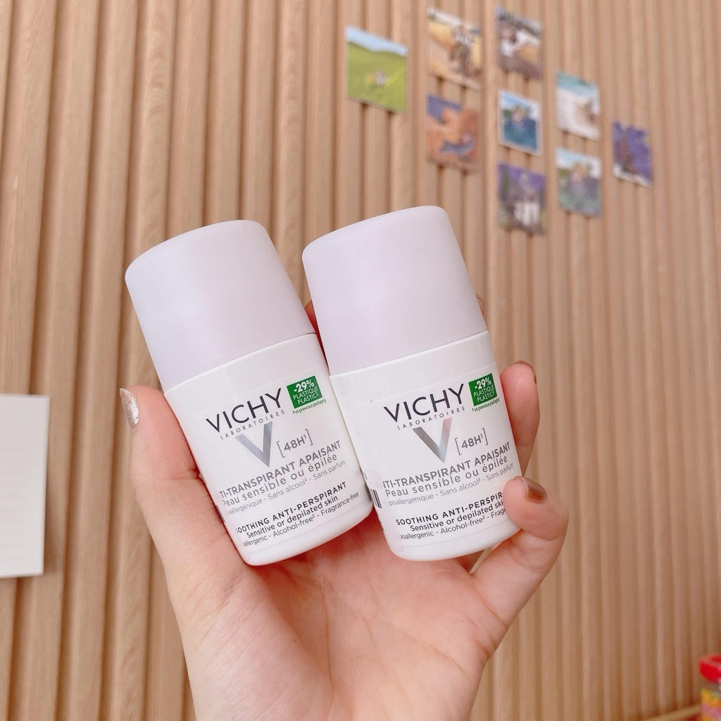 [TRẮNG NẮP TRẮNG 48H] Lăn ngăn mùi Vichy trắng 50ml