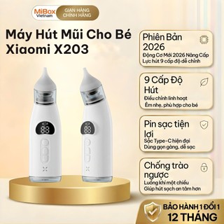 Máy Hút Mũi Xiaomi X203 Cho Bé Phiên Bản 2026, 9 Cấp Độ Hút, Chống Trào Ngược, Sạc Type-C