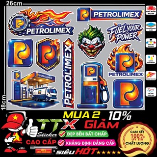 decal tem logo sticker PETROLIMEX dán xe điện xe máy