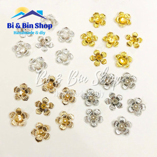 10 Phiến Hoa Đào 5 Cánh Nhọn Làm Trâm Cài Tóc, Phụ Kiện Trang Sức Cổ Trang  - PKTR120