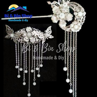 10 Phiến Hoa Đào 5 Cánh Nhọn Làm Trâm Cài Tóc, Phụ Kiện Trang Sức Cổ Trang  - PKTR120