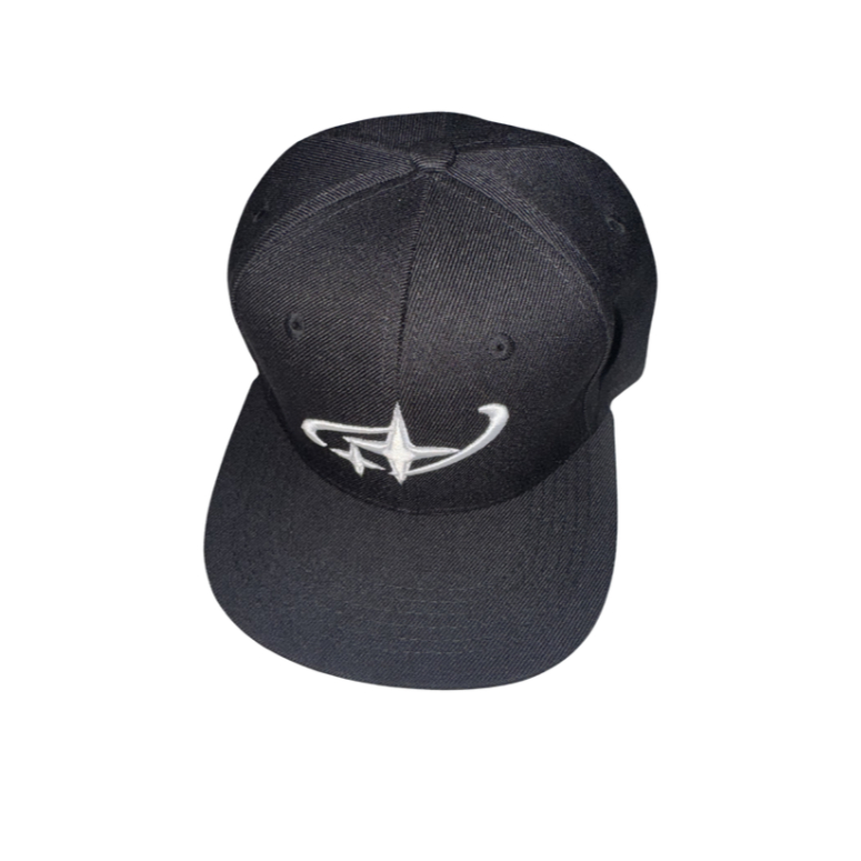 Mũ Snapback Đen Thêu Logo Ngôi Sao Phong Cách Streetwear