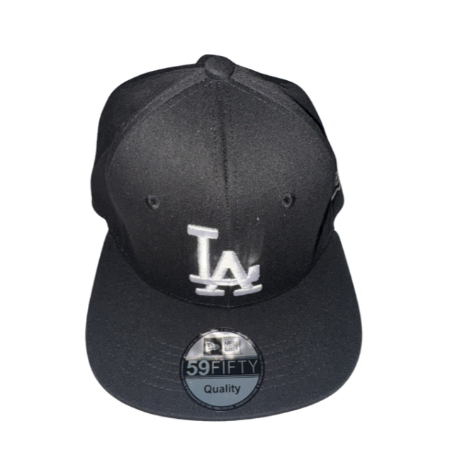 Nón snapback LA đen 59FIFTY – mũ lưỡi trai nam nữ form cứng cao cấp, phong cách streetwear