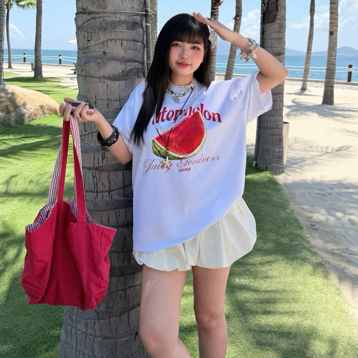 [CHÍNH HÃNG GIMME] Áo Thun Boxy Đi Biển Gimme - MÙA HÈ - Premium Cotton 250gsm Cotton 2 Chiều - GMBX15 | BigBuy360 - bigbuy360.vn