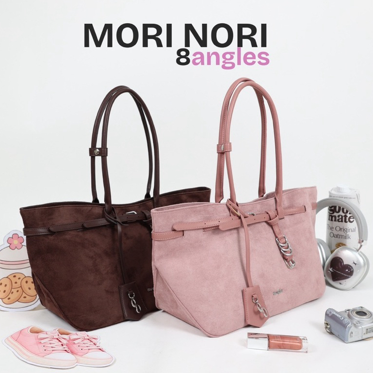 [SẴN] Túi Đeo Vai Tote Siêu To 8angles Mori Nori Size 15inch Rộng Rãi Kèm Dây Đeo Chéo