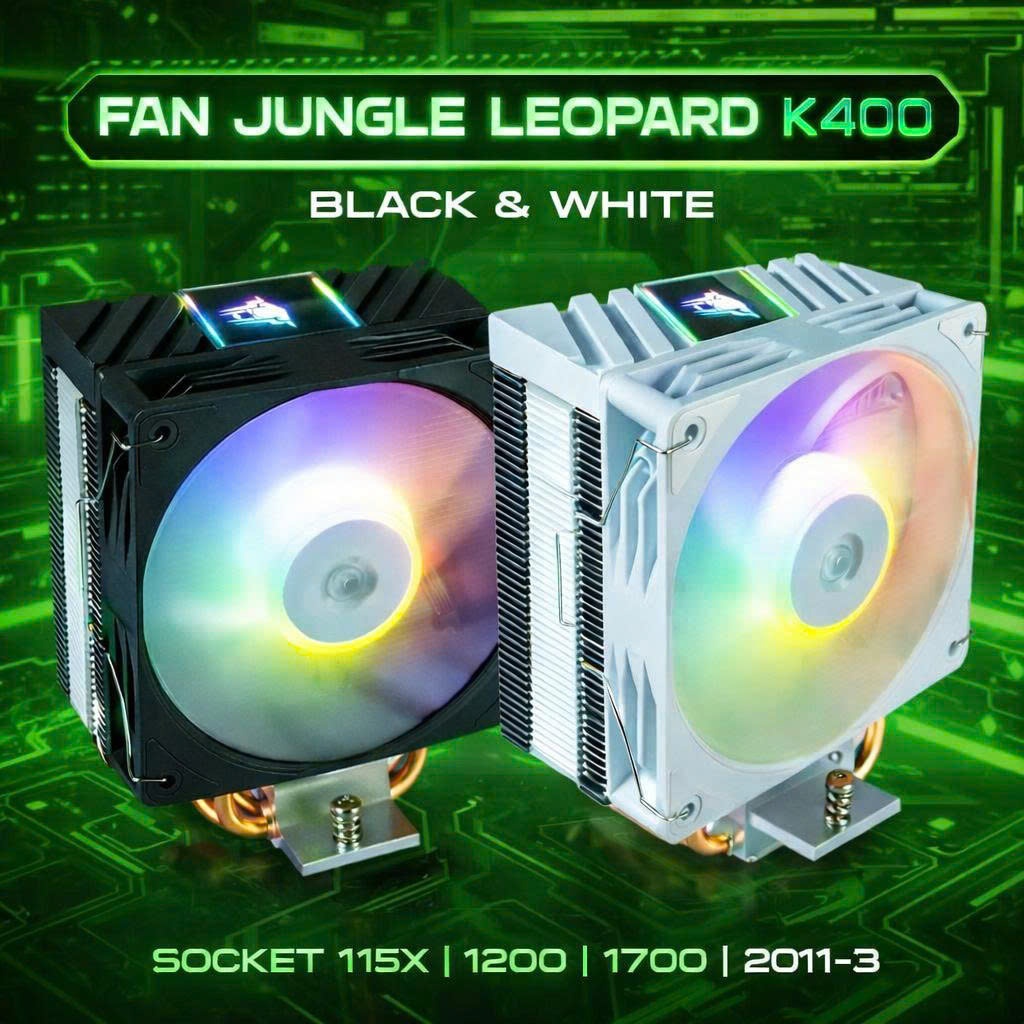 Tản nhiệt khí CPU K400 Jungle Leopard - LED - 4 ống đồng đa socket 115x 1200 1700 2011-3 Intel Xeon