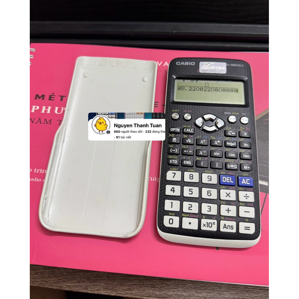 [YBdeaice. Off] MÁY TÍNH CASIO FX580vn-x Chính Hãng Hàng Lướt Cực Đẹp