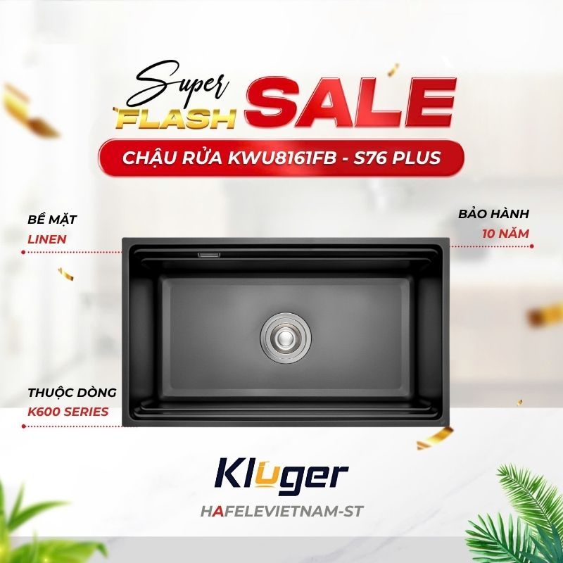 Chậu rửa chén Kluger KWU8161FB - S76 – Đẹp Từ Đóng Gói Đến Từng Góc Cạnh