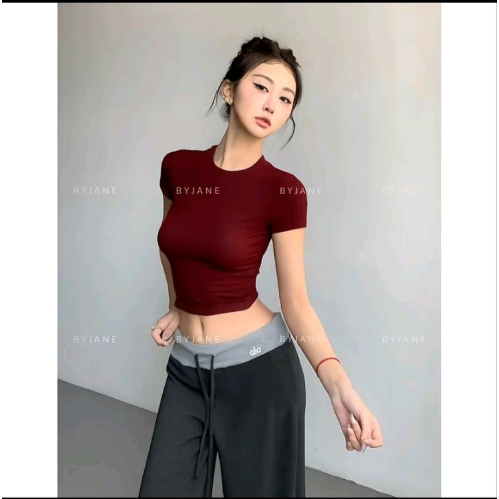(MỞ BÁN) Áo Thun Cổ Tròn Crotop bozip Trơn BYJANE-379