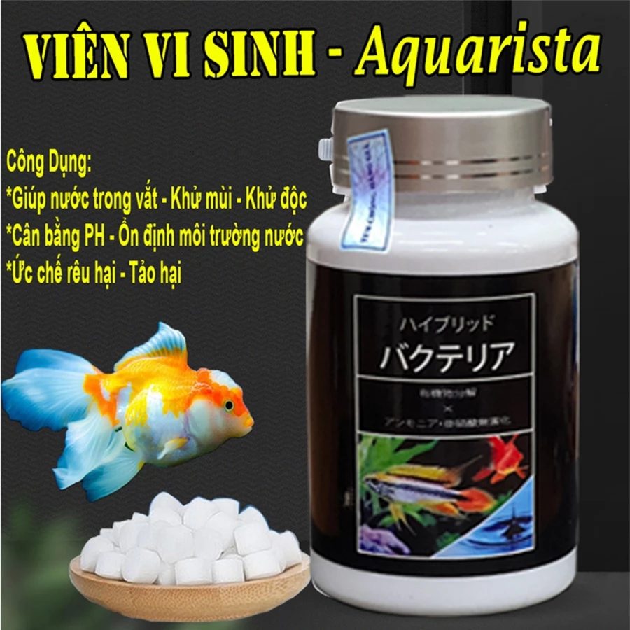 [Thế hệ mới] Vi sinh bể cá lọ 100 viên ( vi sinh bể cá làm trong nước, giảm độc tố, cân bằng PH),Cá 