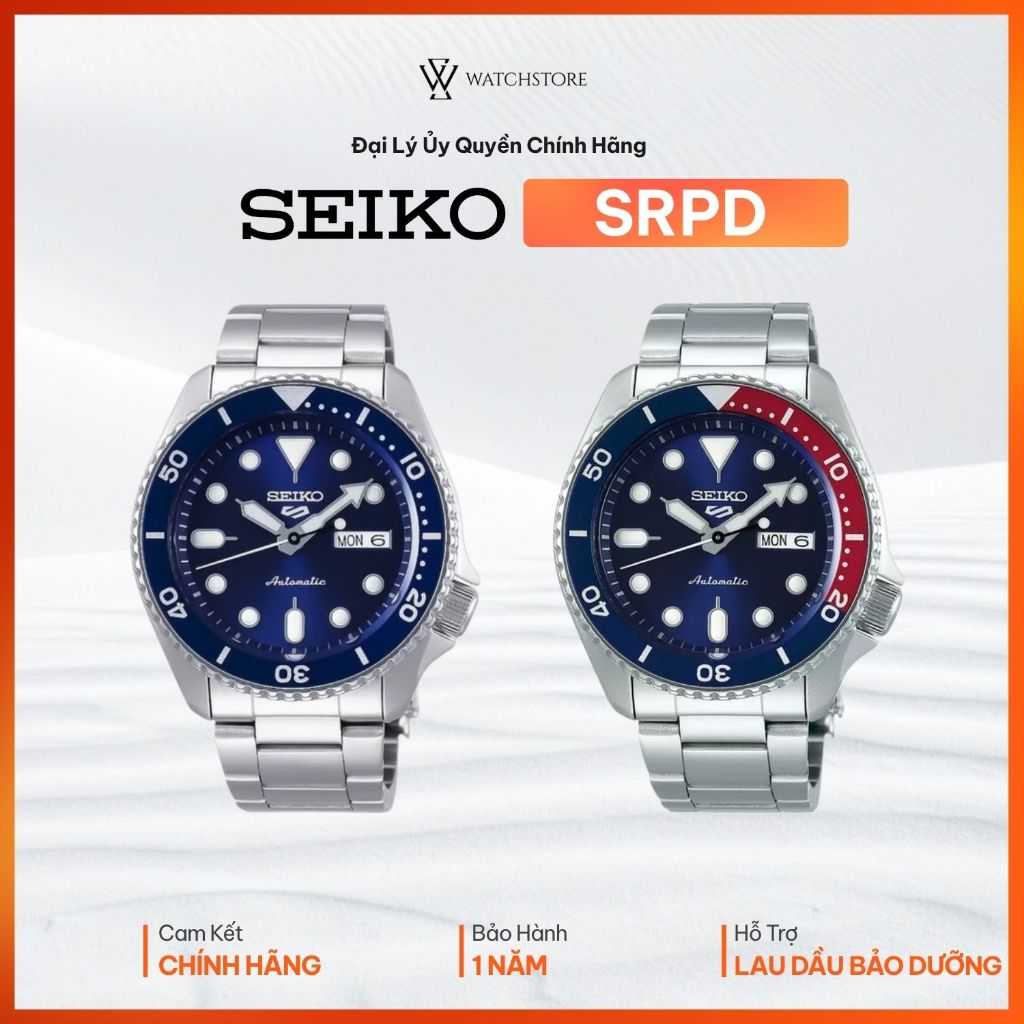 Đồng Hồ Nam Seiko 5 Sport Automatic SRPD Kính Hardlex Size Mặt 42.5mm Chính Hãng Seiko