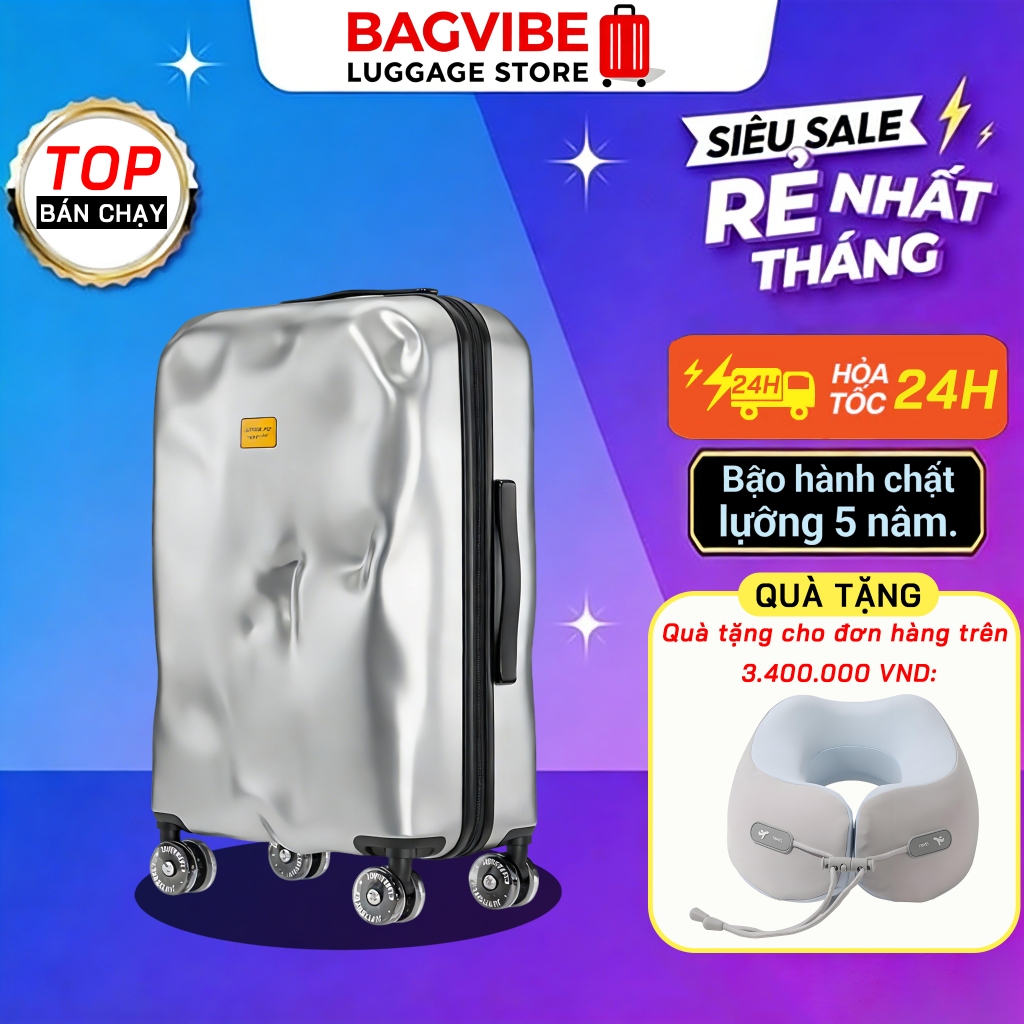 [BEST SELLER⚡] Vali Kéo Cao Cấp Vali Siêu Nhẹ Vali Khung Nhôm Khóa Sập Vali Nhỏ Cốp Vali Vali Size 2