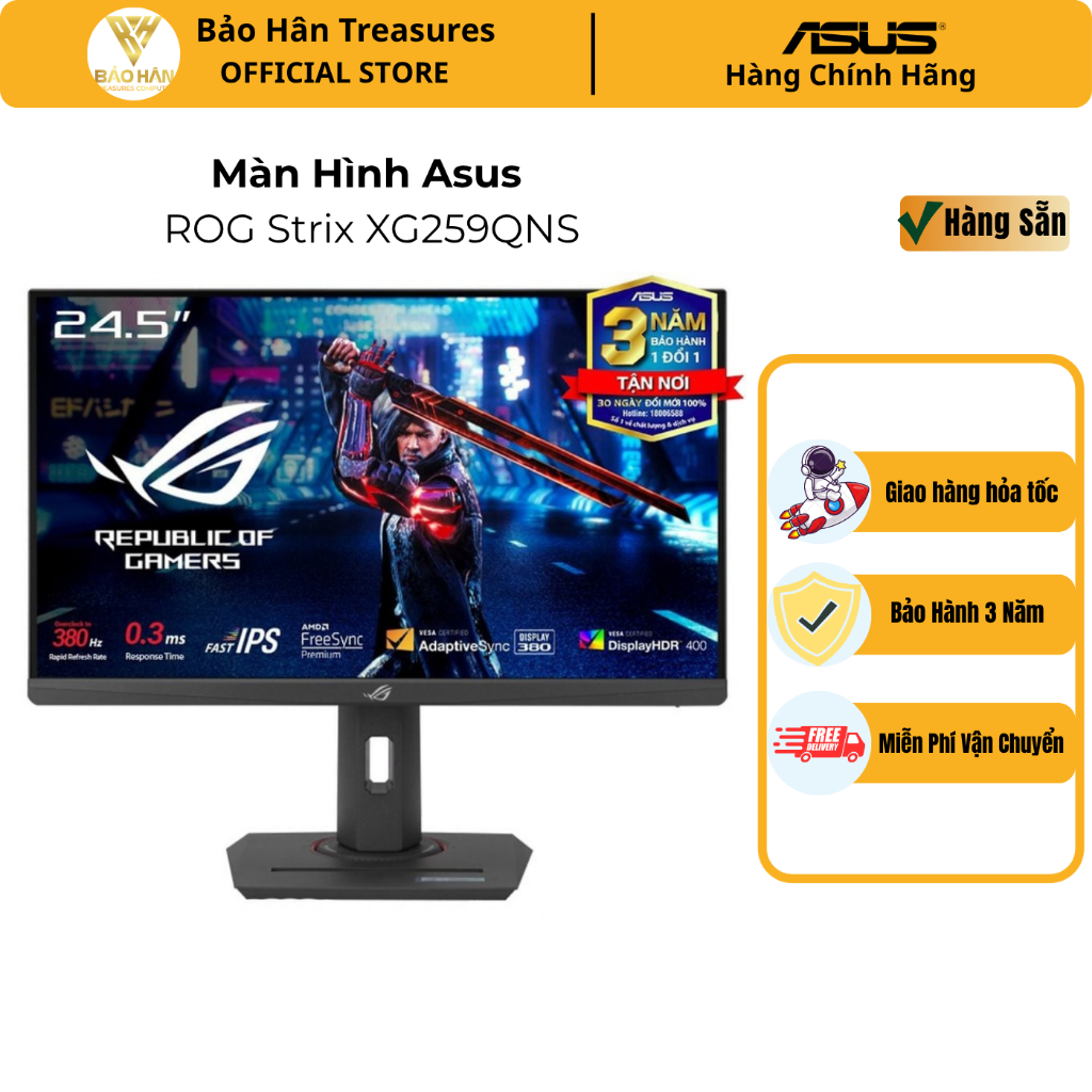 Màn Hình Gaming ASUS ROG Strix XG259QNS (24.5 inch - IPS - FHD - 380Hz - 1ms) Hàng Chính Hãng