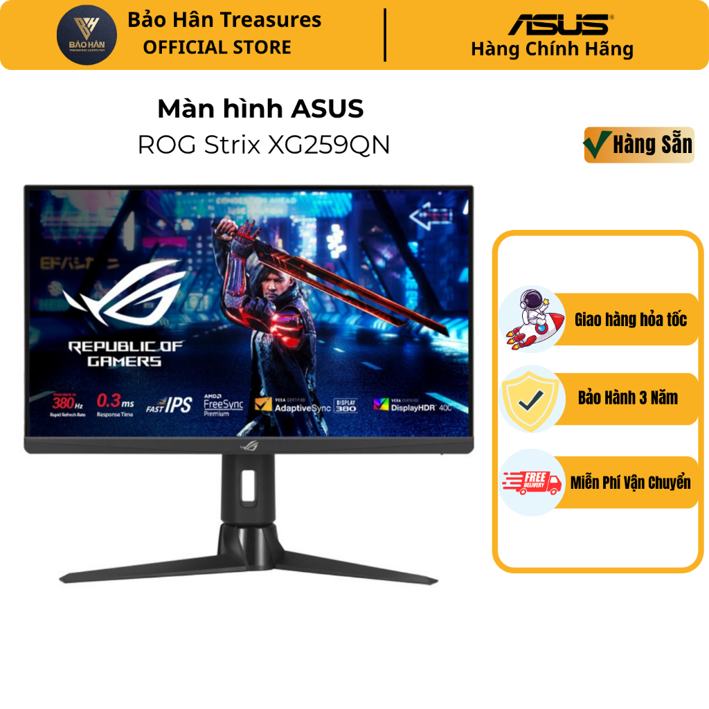 Màn hình gaming ASUS ROG Strix XG259QN 24.5 inch ( FHD/IPS/380Hz/1ms ) - Hàng Chính Hãng
