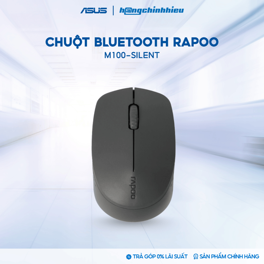 Chuột Bluetooth Rapoo M100 Silent / Màu xám đen