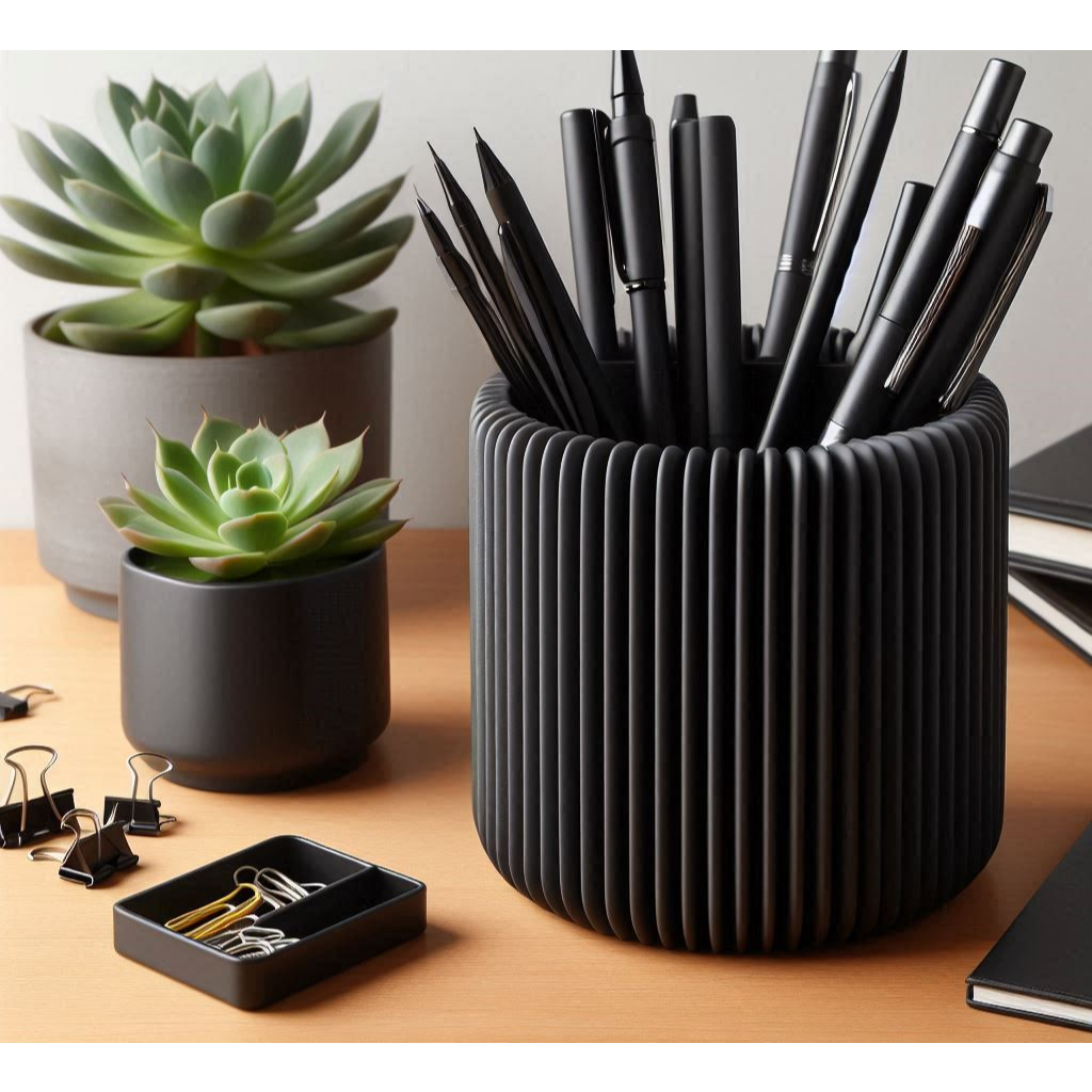 Ống Cắm Bút Sọc Dọc In 3D Trang Trí Desk Setup / Fluted 3D Printed Pen Holder