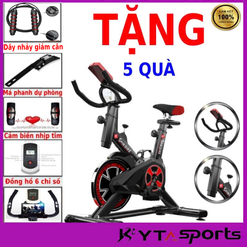 Xe đạp tập thể dục tại nhà Queen Sport X9 tặng đo nhịp tim +đồng hồ 6 chỉ số + giá đỡ hoặc bình nước